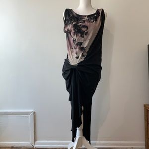 All Saints draped maxi dress